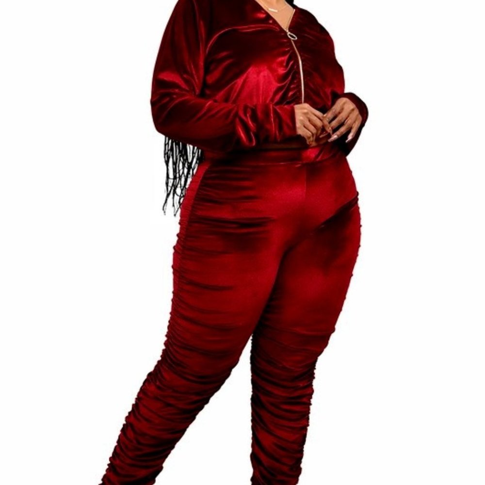 Beautiful and Sexy Burgundy Track suit